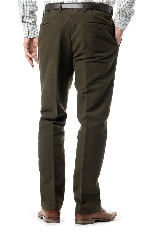 Epsom Moleskin Olive Trouser