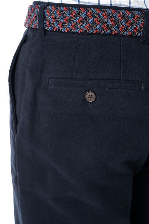 Epsom Moleskin Navy Trouser