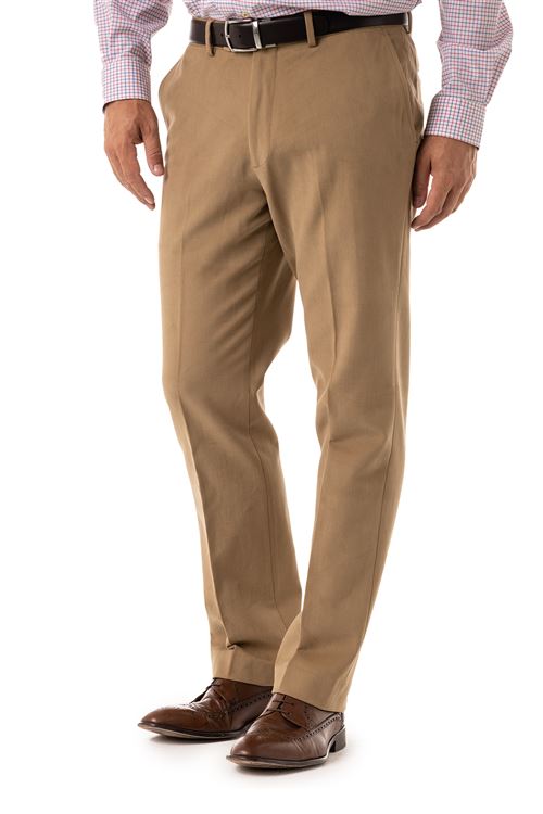 Thame Light Stone Brushed Cotton Chino