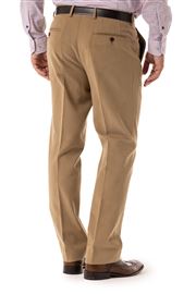 Thame Light Stone Brushed Cotton Chino