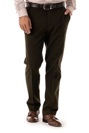 Thame Olive Brushed Cotton Chino