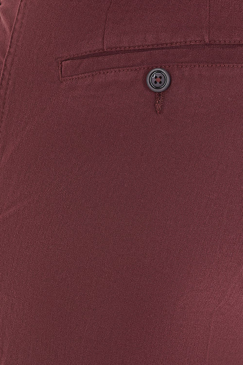 Longford Autumn Stretch Cotton Cranberry Chino Trousers