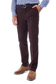 Longford  Autumn Stretch Cotton Grape Chino Trouser