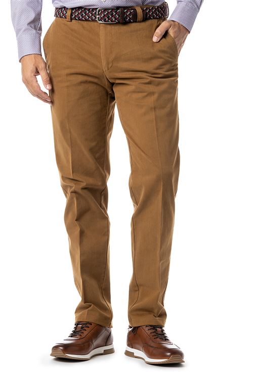 Longford  Autumn Stretch Cotton Camel Chino Trouser