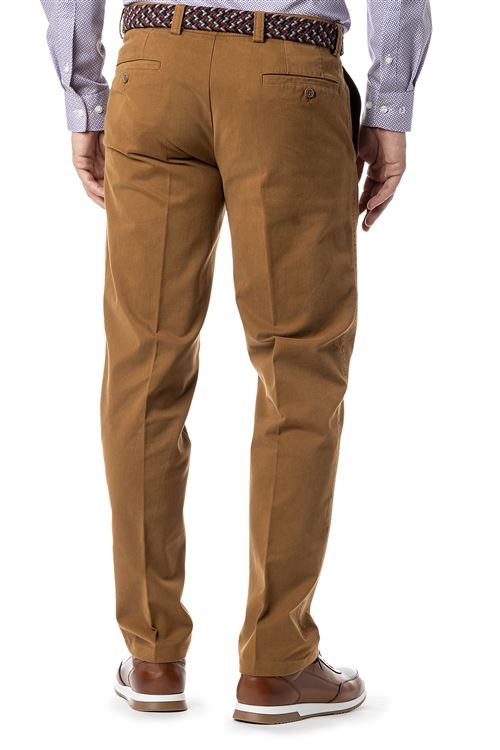 Longford  Autumn Stretch Cotton Camel Chino Trouser