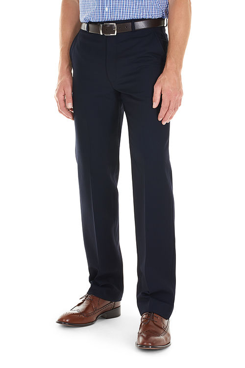 Cologne Stretch Flannel Navy Trousers