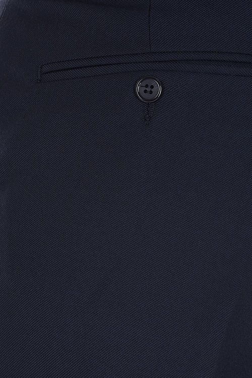 Cologne Stretch Flannel Navy Trousers