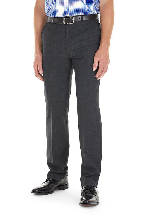 Cologne Stretch Flannel Charcoal Trousers