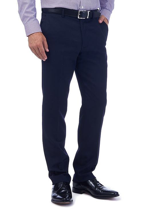 Fleet Half Lined Wool Navy Trouser