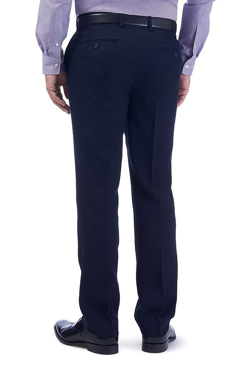 Fleet Half Lined Wool Navy Trouser