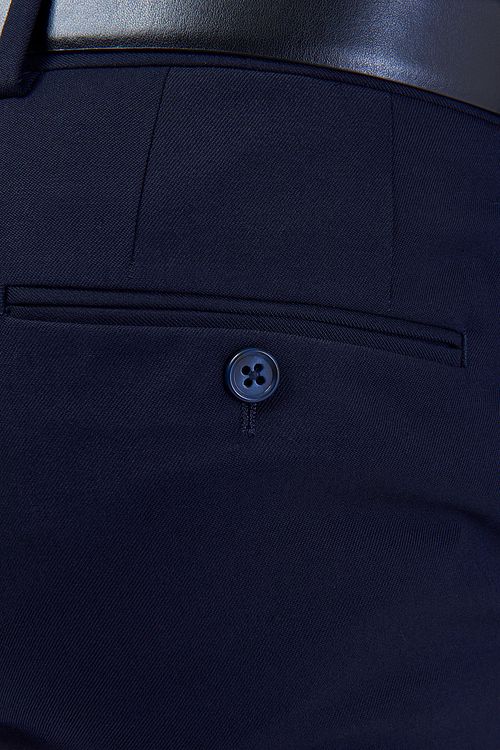 Fleet Half Lined Wool Navy Trouser