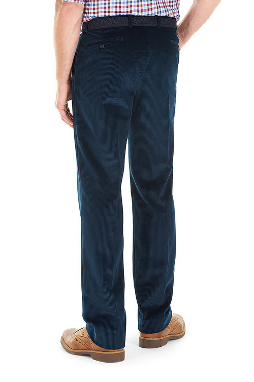 Verona Navy Stretch Cord Trousers