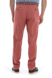 Weller Spring Stretch Cotton Burgandy Chino With Contrast Trim