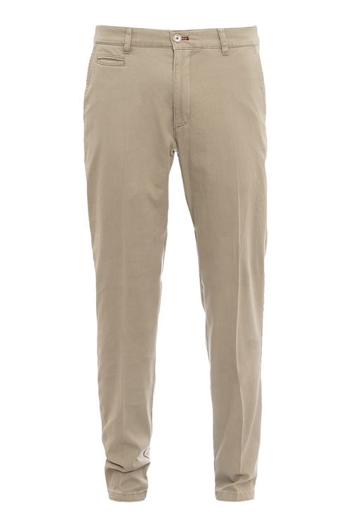 Stonebridge Sand Stretch Cotton Trouser With Trim 