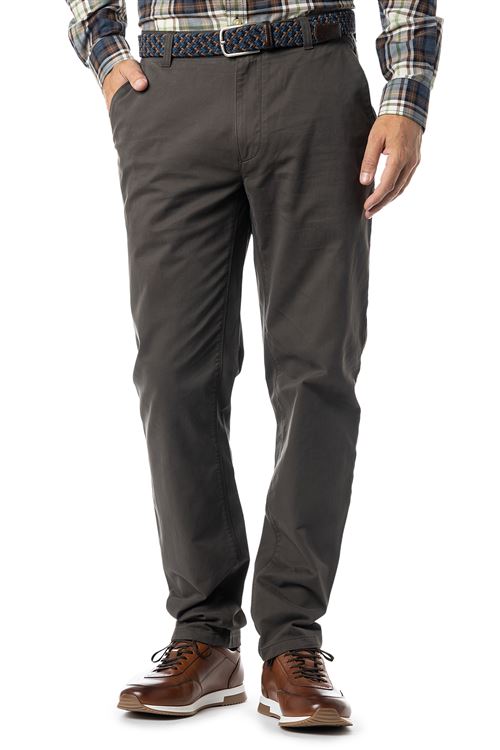 Romford Olive Stretch Cotton Chino Trouser