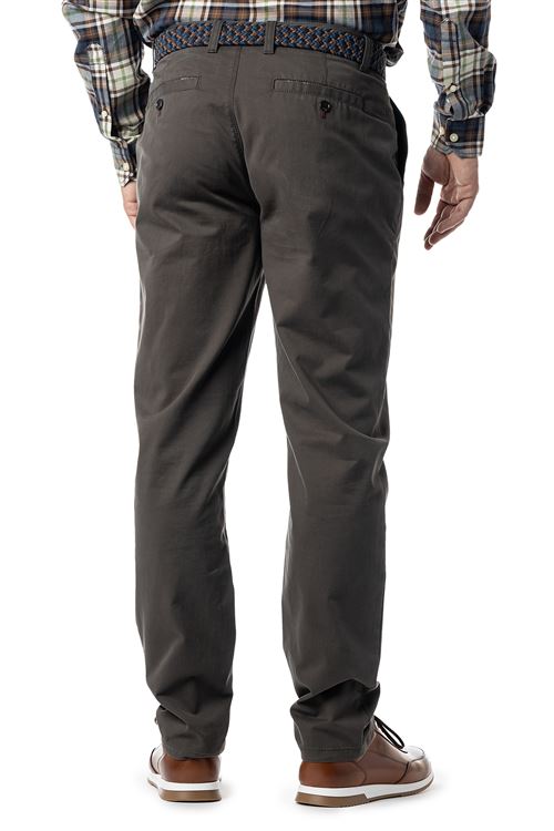 Romford Olive Stretch Cotton Chino Trouser