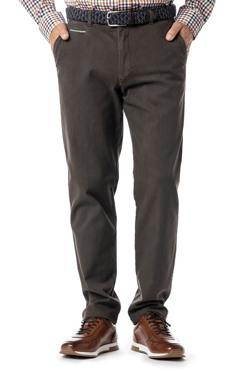 Baldock Suede Pick And Pick Stretch Cotton Chino Trouser