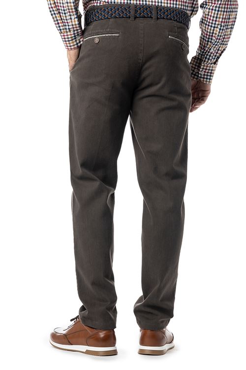 Baldock Suede Pick And Pick Stretch Cotton Chino Trouser