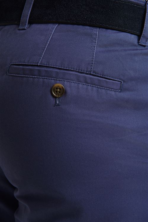 Romford Dark Blue Stretch Cotton Chino Trouser