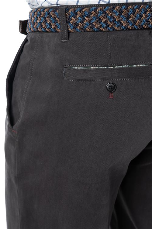 Romford Charcoal Stretch Cotton Chino Trouser