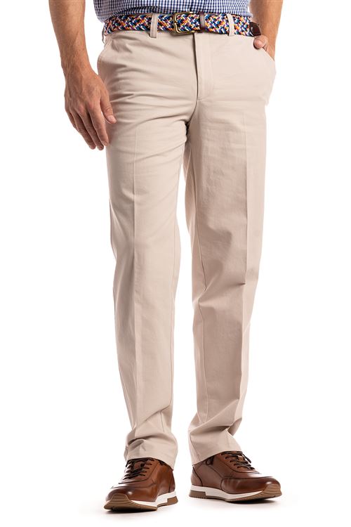 Elmstead Spring Stretch Cotton Light Stone Chino Trouser