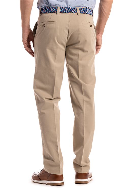 Elmstead Spring Stretch Cotton Stone Chino Trouser