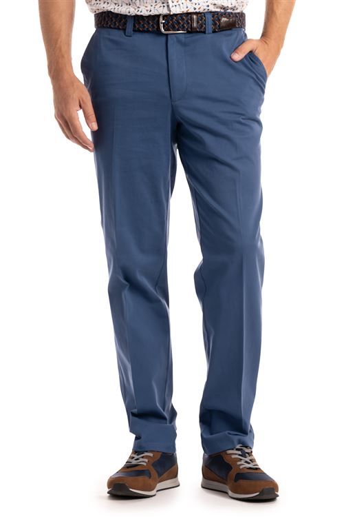 Elmstead Spring Stretch Cotton Sapphire Chino Trouser