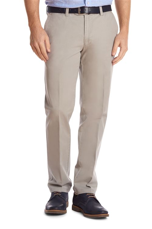 Elmstead Spring Stretch Cotton Light Grey Chino Trouser