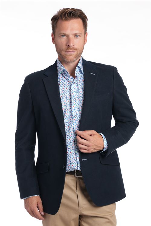 Hounslow Navy Stretch Cotton Jacket