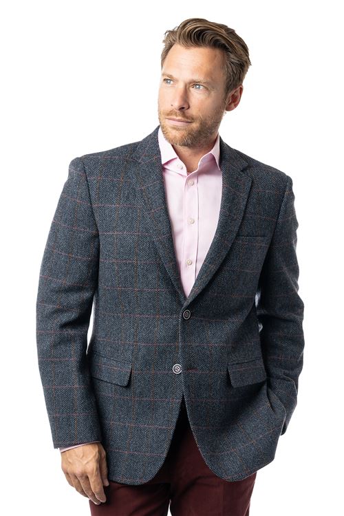 Reigate Gold Pure Wool Overcheck Jacket