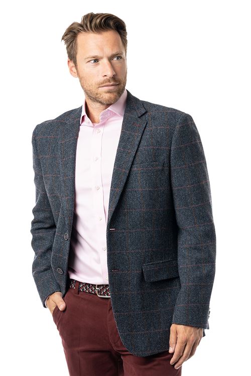 Reigate Gold Pure Wool Overcheck Jacket