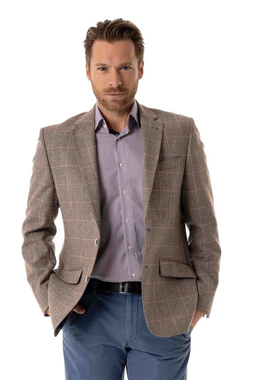 Pendle Oatmeal Overcheck Jacket 
