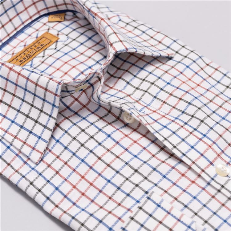 Cumbria Brick Brushed Cotton Check shirt