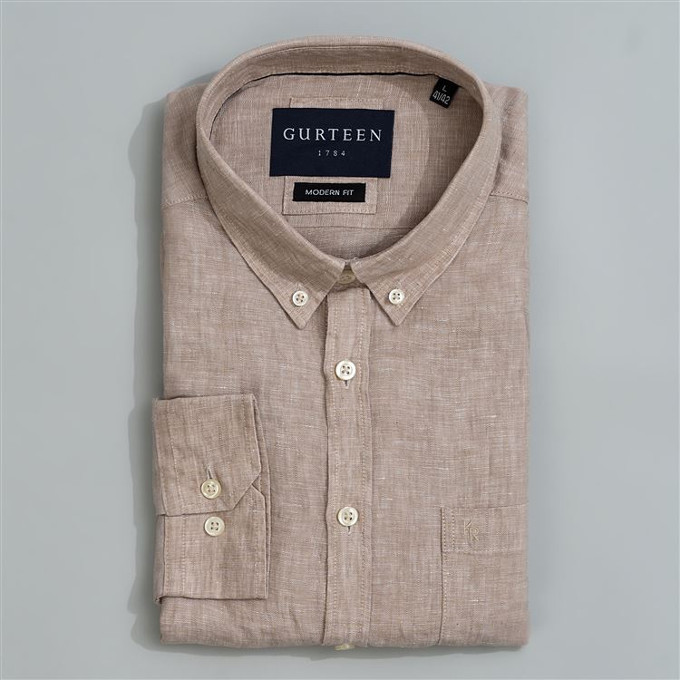 Florence Beige Linen Shirt