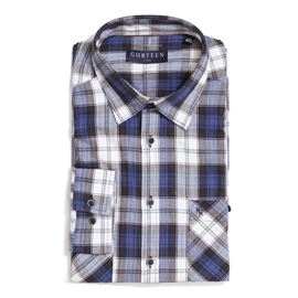 Heywood Blue Cotton Check Shirt