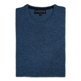 Kelso Blue Pure Wool Crew Neck Sweater