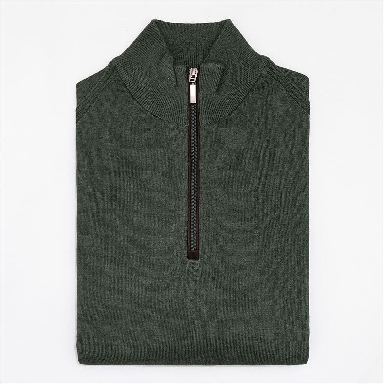 Norfolk Olive Cotton Jumper