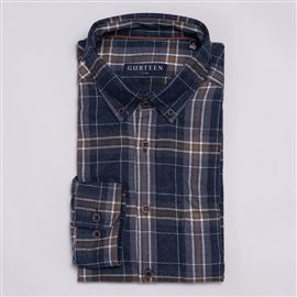 Durham Oatmeal Cotton Check Shirt