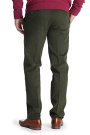 Ladbrook Autumn Stretch Cotton Olive Chino Trouser