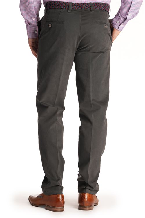 Ladbrook Autumn Stretch Cotton Charcoal Chino Trouser