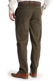 Fairfield Stretch Cotton Olive Chino Trouser