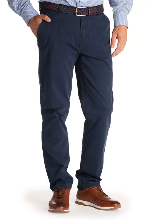 Fairfield Stretch Cotton Cobalt Chino Trouser