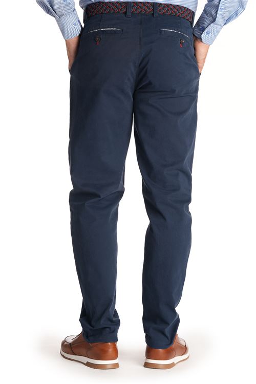 Fairfield Stretch Cotton Cobalt Chino Trouser