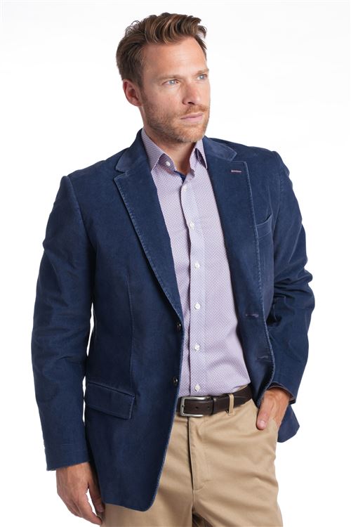 Dallow Dark Blue Stretch Cotton Jacket