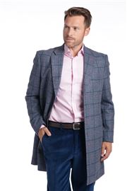 Johnston Pink Overcheck Short Overcoat