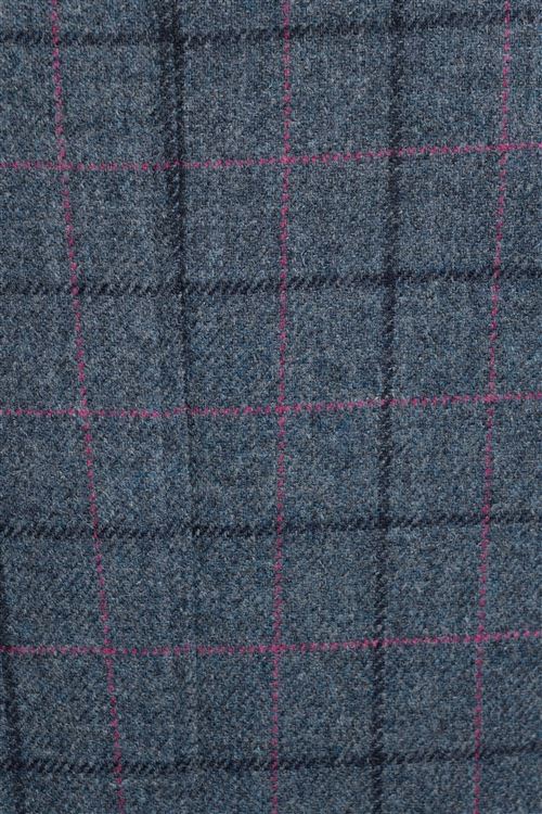 Johnston Pink Overcheck Short Overcoat