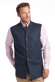 Penley Cobalt Wool Herringbone Sporty Waistcoat