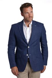 Prato Saxe Stripe Linen Jacket