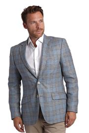 Napoli Spring Light Blue Check Jacket