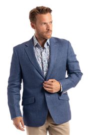 Como Blue Melange Linen Jacket